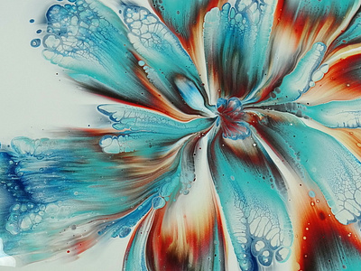 FLOETROL and GLUE pouring medium ~ Reverse flower dip ~ Acrylic by Fiona  Art on Dribbble