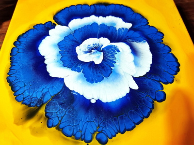 (278) Wild series #3 / Reverse flower dip with paper napkin / Bl acrylic acrylic paint art auction design fluid art live paintings pouring tutorial