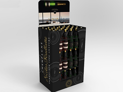 Nicolas Feuillate Champagne Retail POS BOX pos packaging retail 3d