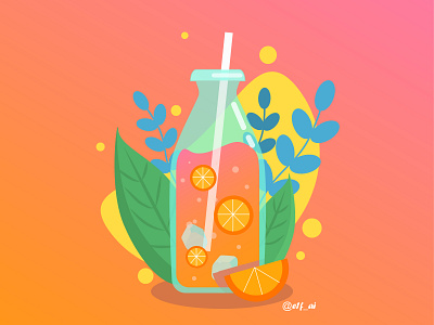 Лимонад animation art branding design illustration lemonade logo orange juice plants ui web website