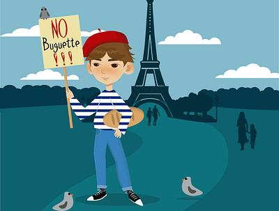 Протест в Париже branding design icon logo minimal ui vector website изобразительное искусство иллюстрация париж типография франция