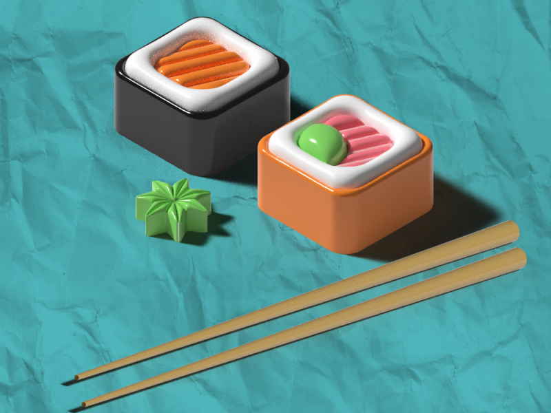 Роллы by Aleksandra Pozdeeva on Dribbble