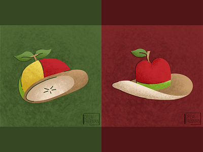 Apple Hats adobe design digital illustration drawing illustration illustrator photoshop