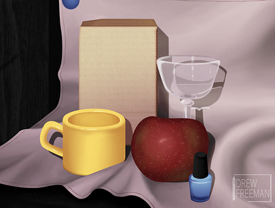 still life adobe digital illustration drawing illustration illustrator photoshop realism still life