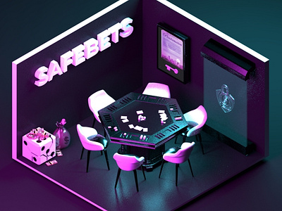 SAFEBETS 3d 3d art 3d modeling animation branding cinema 4d design graphic design illustration isometric illustration motion graphics