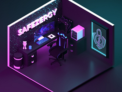 SAFEZERGY 3d 3d art 3d modeling animation branding cinema 4d design graphic design illustration isometric illustration motion graphics