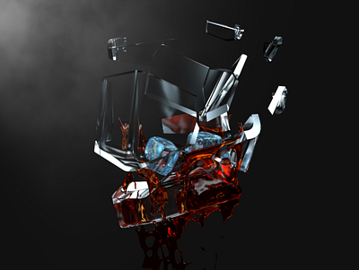 Broken glass 3d 3d art 3d modeling cinema 4d design illustration