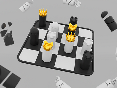 Chess board 3d 3d art 3d modeling cinema 4d design illustration