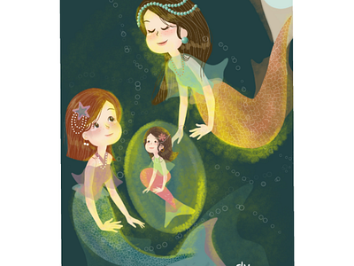 little mermaid childrenbook mermaid childrenillustration