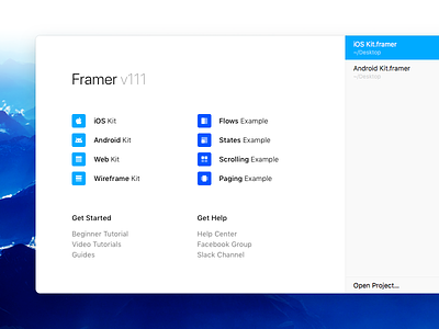 New Welcome Window design framer resources support welcome