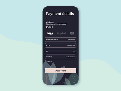 DailyUI 002 Credit Card Checkout