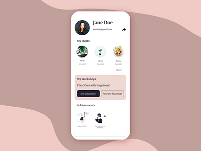 DailyUi 006: Profile app dailyui dailyui 005 dailyuichallenge design illustration profile ui ux