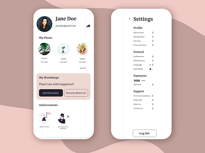 DailyUI 007: Settings