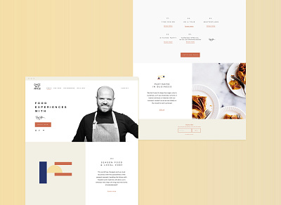 Food Experiences website design flat minimal ui ui design uichallenge uidesign visual design web