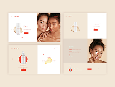 Skin Care Website. design flat minimal ui ui design uichallenge uidesign visual design web website