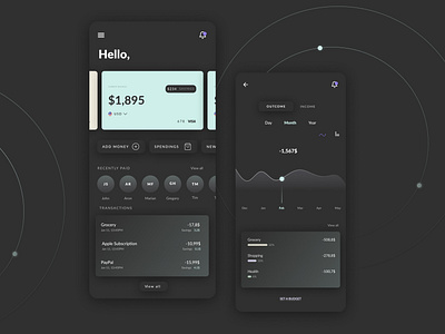 Bank App Dark Theme