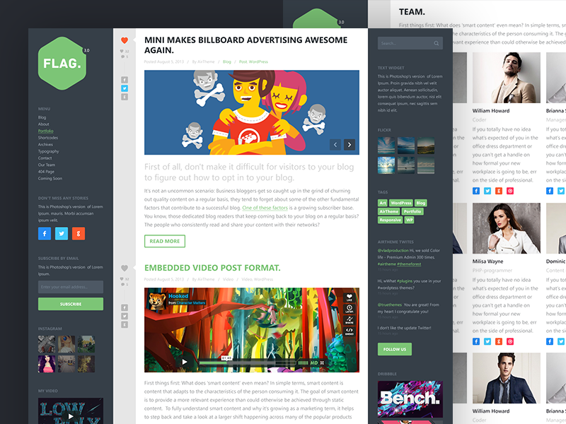 Flag First Theme WordPress by AirTheme on Dribbble