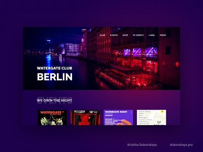 Nightclub Website Design design flat minimal ui ux web website