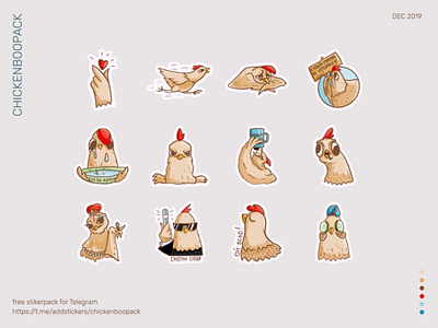 ChickenBoo Stiker ilustration