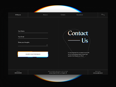 Contact Form Experimental Glitch Design contact form dark distortion glitch web design zajno