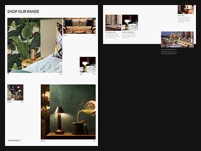 Landing page for a Cordless Table Lamp Website