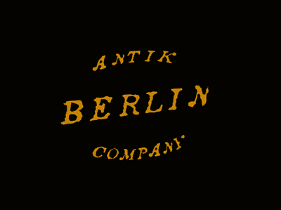 Antik Company Berlin Logo Proposal antik antique berlin brand company brand logo company logo corporate identity logo old serif