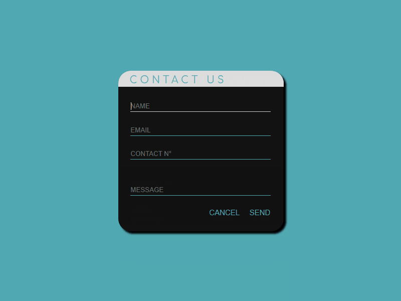 Modern Contact Form contact contact us css design html5 transition ui web website