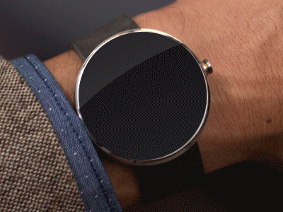 Android Wear concept android wear animation app clock interface moto 360 ui watch