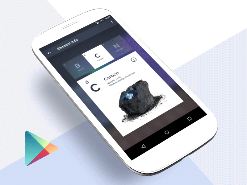 Isotope - Periodic Table [Android] after effects android app clean gif material design periodic table