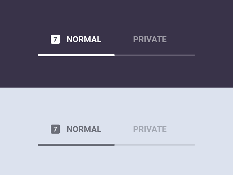 Tab mode switcher after effects android animation material mode normal opera private switcher tab gallery ui ux