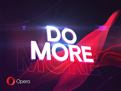 DO MORE advertising after effects animation gif intro logo motion motion design opera promo video