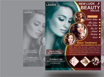 Beauty Parlour Pamphlet Design beauty salon brochure template cdr corel draw design templates