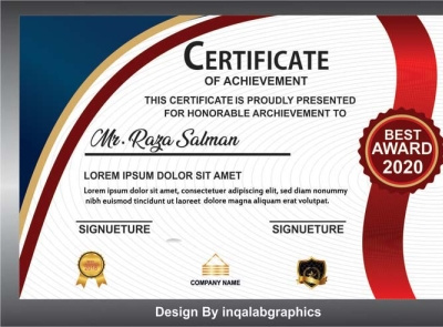 Certificate Design - Free PSD and Cdr file Graphic Design Certif certificate certificate design design templates vector illustration