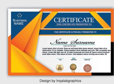 Certificate Design Templates Cdr file Free Download by Inqalab Graphics on  Dribbble