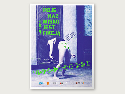 Jan Karski poster blue gree indesign jan karski photoshop poster theatre