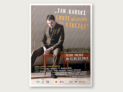 Jan Karski – second poster indesign jan karski orange photoshop poster theatre
