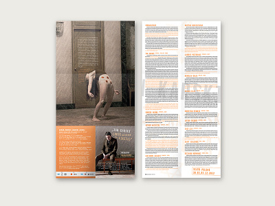 Jan Karski – show programme indesign jan karski orange photoshop poster theatre
