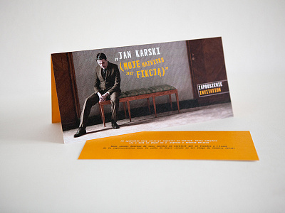Jan Karski – invitation indesign jan karski orange photoshop poster theatre