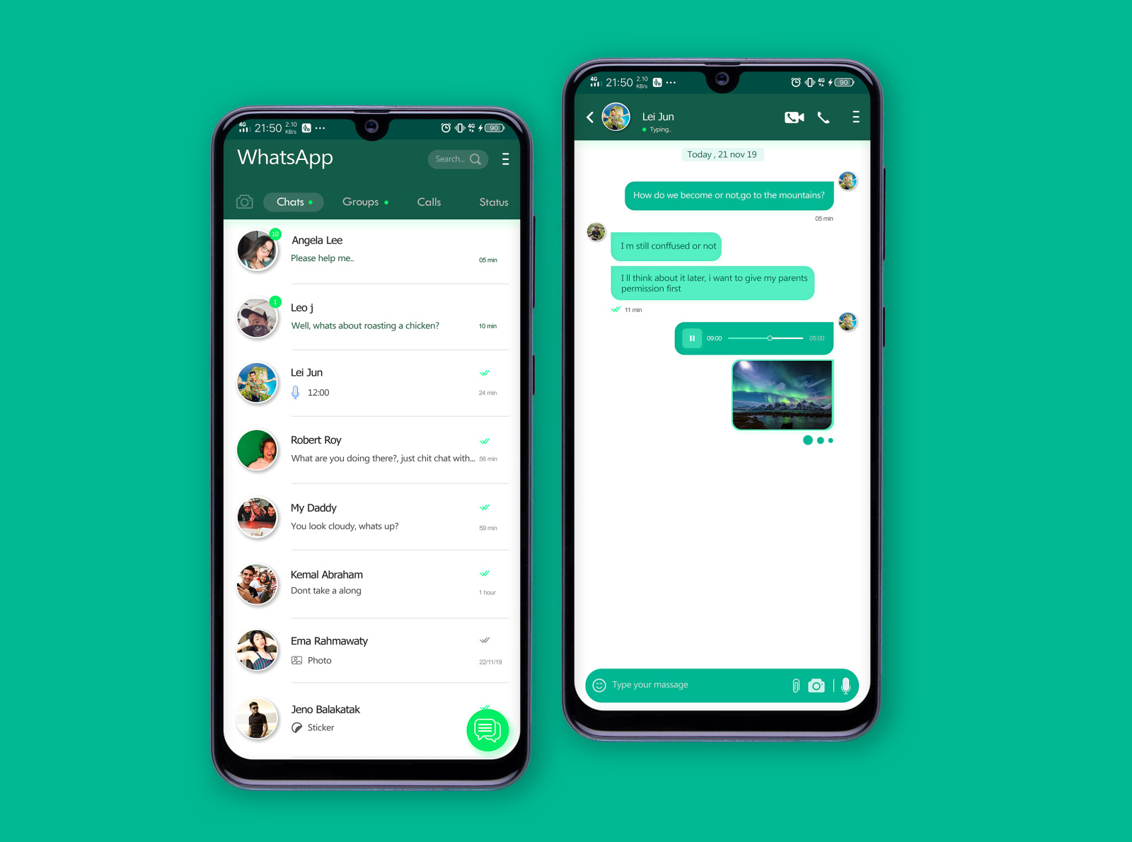 New my concept whatsapp 2020 by Suandi, S.kom on Dribbble