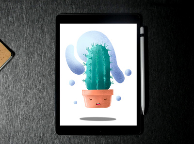 CUTE CACTUS🌵 ILLUSTRATION with iPad Pro | Procreate art cactus cute design digital earthen pot graphic illustration ipad pro pot procreate
