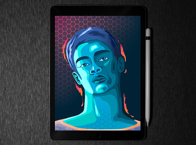 Portrait 👨 illustration in procreate | iPad pro illustration ipadpro ipadproart portrait portrait art portrait illustration portrait painting procreate