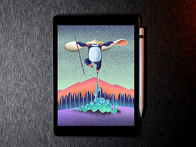 Kung-Fu panda 🐼 illustration iPad pro | procreate digitalart flatillustration kungfu panda panda procreate