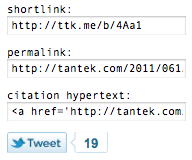 2011-061 Falcon blog links/embeds citation copy copypaste embed falcon hyperlink hypertext permalink shortlink tweet tweetbutton