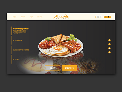 Munchie brunch design ui uiux userinterface ux visualdesign webdesign