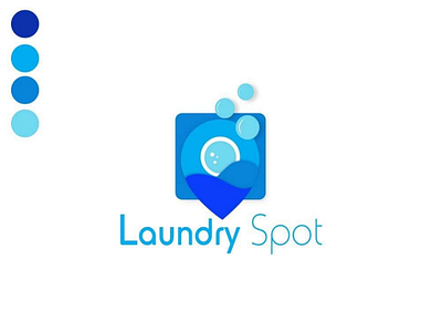 Laundry spot logo logo vector illustrator