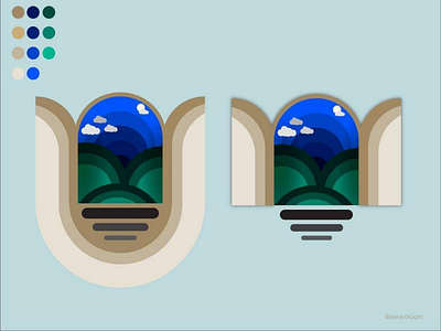 Window to nature logo vector art