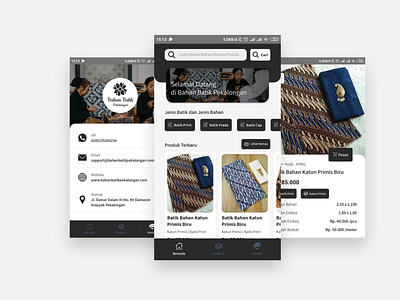 Batik Online Shop app batik ecommerce mobile mobile app shopping app ui ux