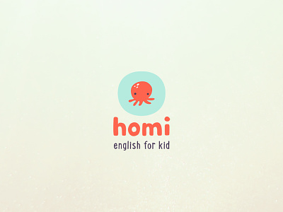 homi app character child children cute design english illustration kid logo logotype octopus sign vector
