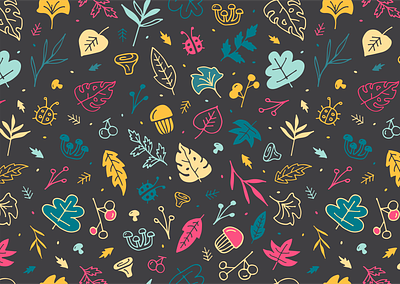 Autumn pattern autumn background branding cute design design elements illustration leaves pattern vector