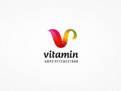 Vitamin colorful colors gradient logo logotype tourism travel vitamin